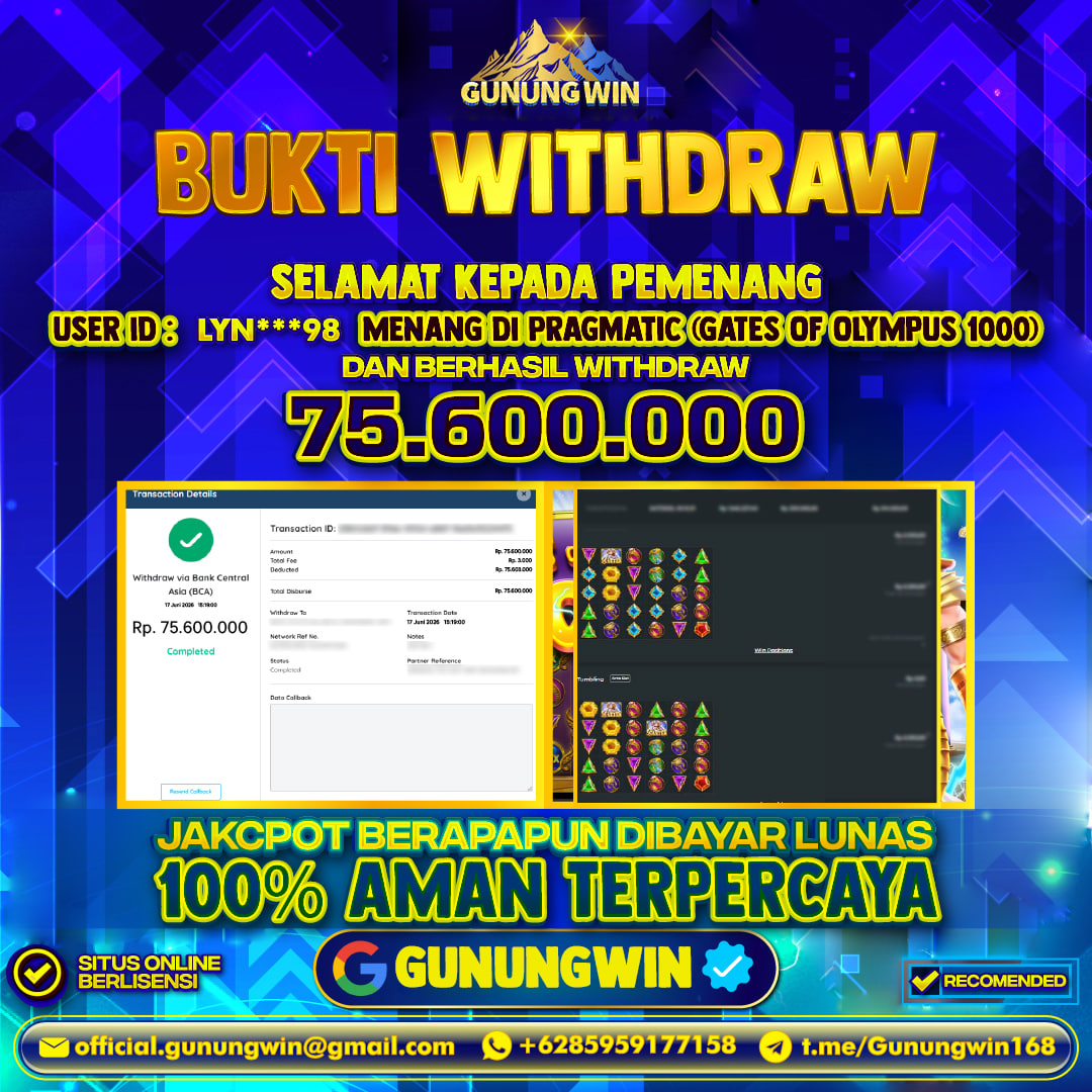 BUKTI WITHDRAW Gate Of Oliympus 1000 - Pragmatic Gunungwin