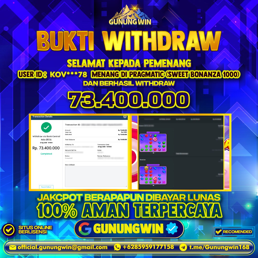 BUKTI WITHDRAW Sweet Bonanza1000 - Pragmatic Gunungwin