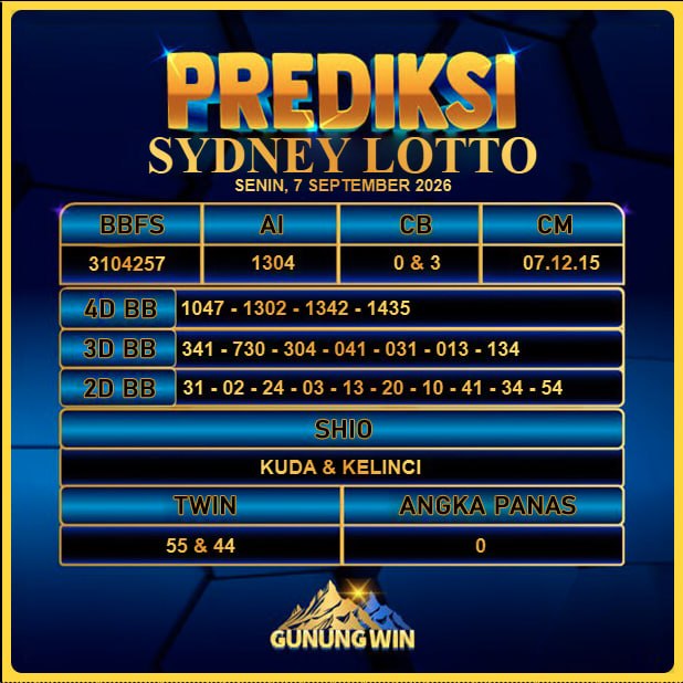 PREDIKSI TOGEL GUNUNGWIN