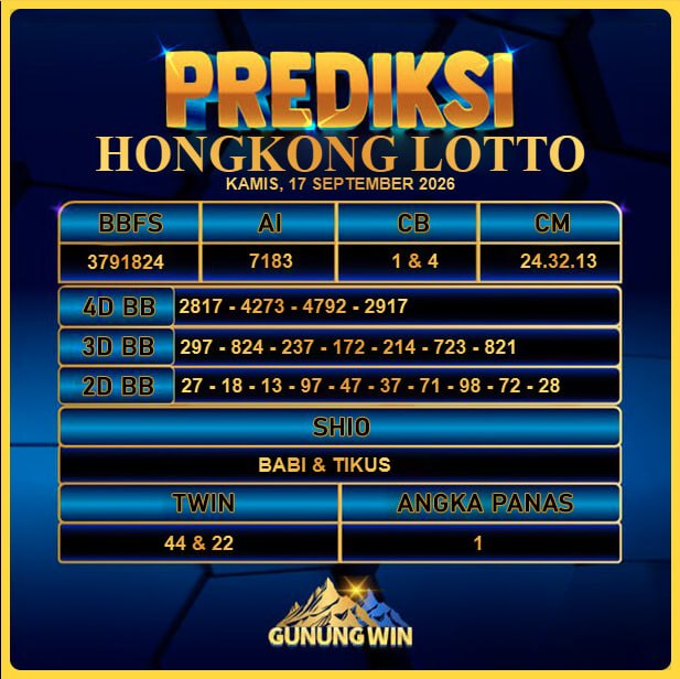 PREDIKSI TOGEL GUNUNGWIN
